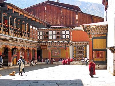 Bhutan Balkone und Erker