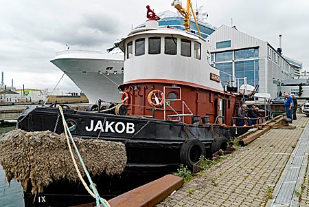 Dänemark - Rentner renovieren ehrenamtlich das letzte noch fahrtaugliche Transportschiff "Jakob", mit dem die Alliierten 1944 in der Normandie gelandet sind, 24.8.2016, Foto: Robert B. Fishman