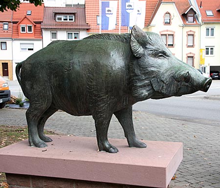 Eber aus Bronze in Eberbach
