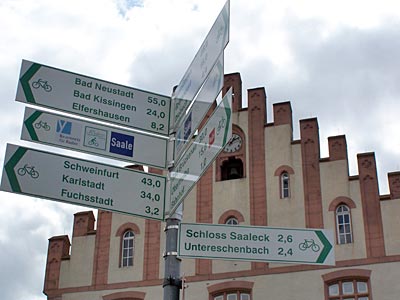 Deutschland - Wegweiser in Hammelburg