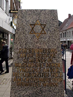 Warendorf - Gedenken an die jüdischen Mitbürger von Warendorf