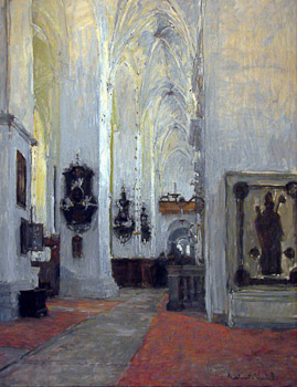 Gottfried Kuehl: Im Dom zu Lübeck, 1912 (Prinzenpalais Oldenburg)
