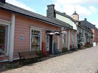 Finnland - Porvoo - bunte Holzhäuser