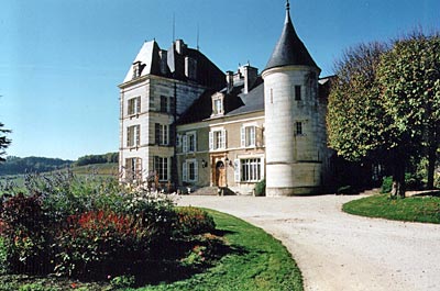 Frankreich - Champagne - Der Ertrag der Reben: Champagner-Château Bligny