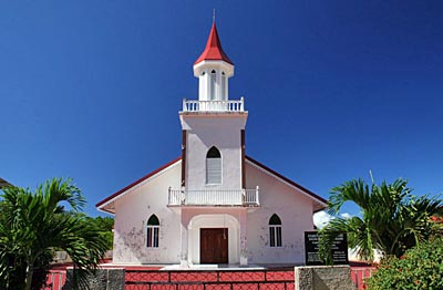 Französisch-Polynesien - Bora Bora - Kirche in Anau