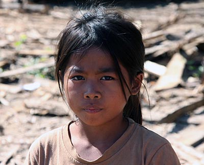 Laos - Dörfliche Impressionen aus einem Dorf am Mekong-Ufer