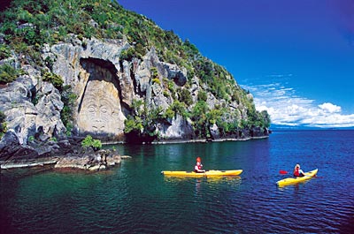 Neuseeland - Lake Taupo Maori Felsgravuren