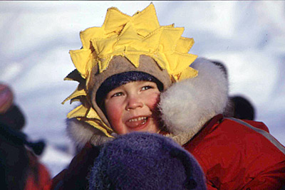 Norwegen Spitzbergen Porträt Sonnenfest