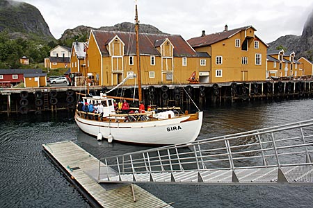Norwegen - Lofoten - Das Sykkelbåt (Fahrradboot) in Nusfjord