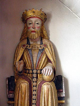 Schweden - Statue des heiligen Olaf in der Kirche von Borgsjö