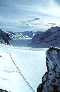 Schweiz / Blick auf Gletscher