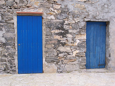 Spanien Balearen Türen auf Formentera