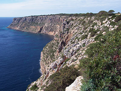 Spanien Balearen Steilküste Formentera