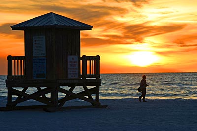 USA - Florida - Pinellas Halbinsel - Sonnenuntergang am Clearwater Beach