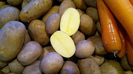 Kartoffel im Anschnitt