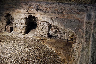 Fußbodenheizung im Römischen Bademuseum von Bad Gögging