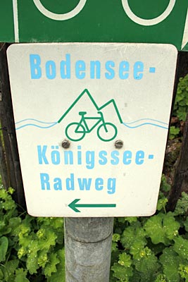 Beschilderung Bodensee-Königssee-Radweg