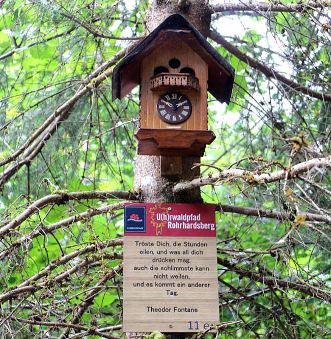 Kuckucksuhr am Uhrwaldpfad Rohrhardsberg