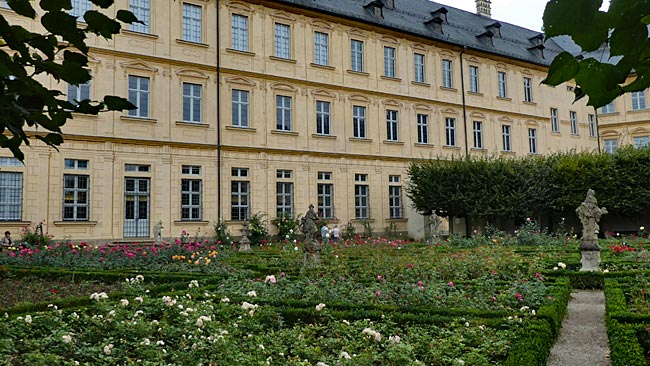 Bamberg, Neue Residenz mit Rosengarten