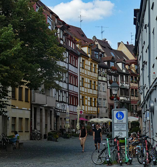 Nürnberg, Weißgerbergasse, Nürnbergs besterhaltenen Altstadt-Straße