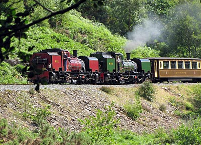 Wales - Welsh Highland Railway am Glaslyn-Fluss