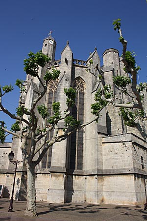 Frankreich - Canal du Midi - die gotische Kollegiatskirche Saint-Etienne