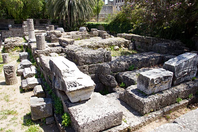 Rhodos Stadt - Ruine des dorischen Aphrodite-Tempels