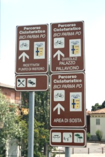 Italien Po Schilder