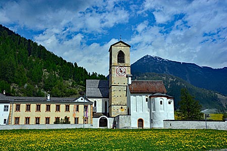Italien - Vinschgau mit Rad - Kloster Müstair im Val Müstair/Münstertal, Schweiz
