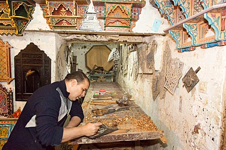 Marokko - Tischlerwerkstatt in der Altstadt von Fes