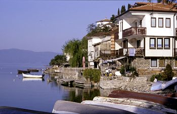 Mazedonien Ohrid Uferpromenade