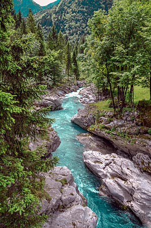 Der Soca-Fluss im Triglav-Nationalpark, Slowenien