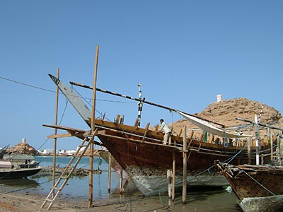 Oman - Bootsreparatur in Sur