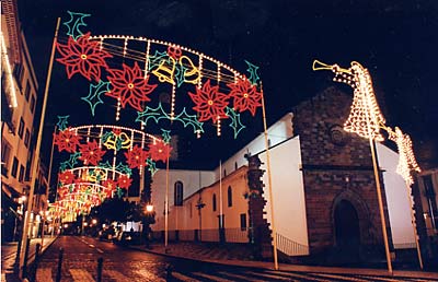 Portugal Madeira Weihnachtsbeleuchtung