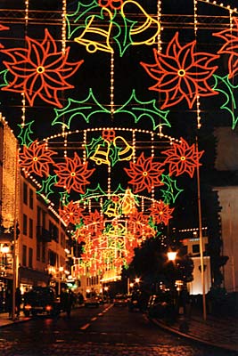 Portugal Madeira weihnachtliche Straße
