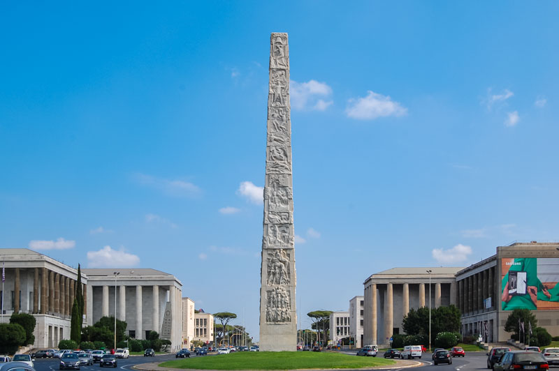 Der Obelisk auf der Prachtstrasse in Rom