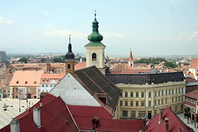 Rumänien - Blick vom Rathaus in Sibiu