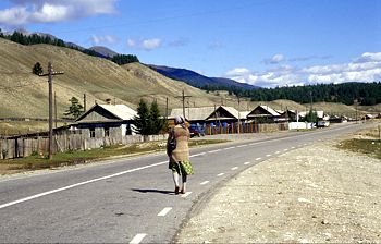 Russland Baikal Landstraße