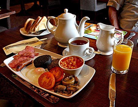 Schottland - Edinburgh - Das gibt Kraft für Wandersleute. Typisch Schottisches Frühstück