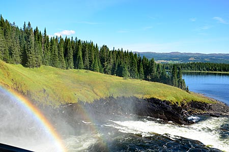 Schwedens breitester Wasserfall Tännforsen