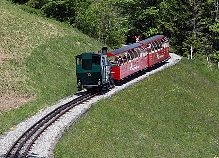 Schweiz - Brienz Rothorn Bahn in voller Fahrt