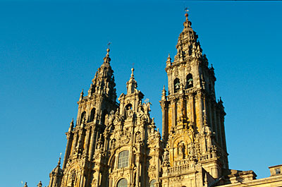 Spanien Santiago de Compostela Fassade der Kathedrale