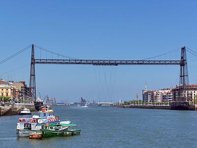 Nordspanien - die Hängebrücke von Portugalete (bei Bilbao)
