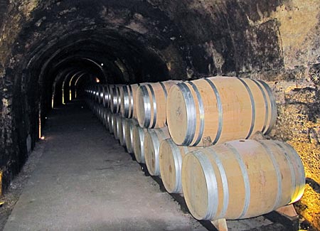 Spanien - Rioja - Weinfässer in den Bodegas Marqués de Arviza