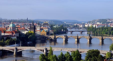 Moldau-Brücken, Prag, Tschechien