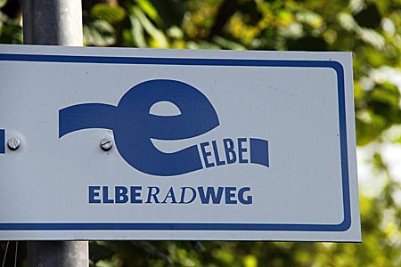 Elberadweg - Schild