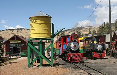 USA - Colorado - Der kleine Bahnhof der Cripple Creek & Victor Narrow Gauge Railroad