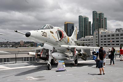 Auf dem Flugzeugträger USS Midway, der als interessantes Museum in San Diego seinen letzten Ankerplatz gefunden hat