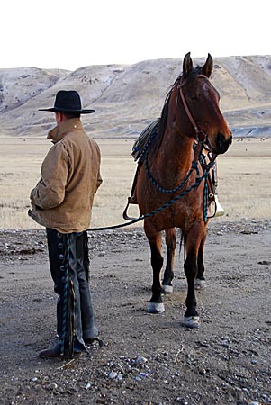 USA - Nevada - Reiter mit Pferd